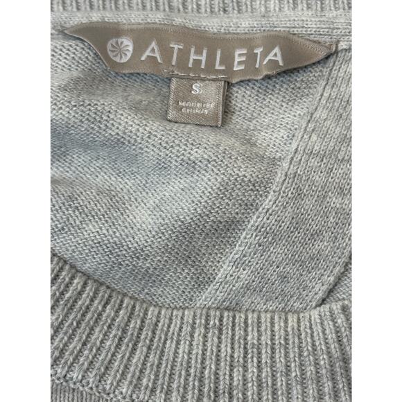 Athleta Sweater Womens S Gray Highland Crossback Pullover Athleisure Knit - Picture 5 of 9